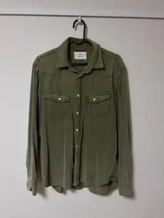 SONNY LABEL コーデュロイシャツ／カーキ・メンズMのサムネイル