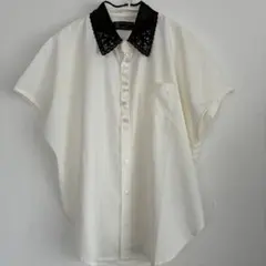 まー様専用　レース襟ホワイトシャツ 半袖