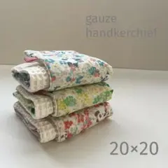 かくれぱんだ 3姉妹 20×20ワッフル×ダブルガーゼハンカチ 入園 入学