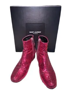 ★ SAINT LAURENT PARIS グリッター ショート ブーツのサムネイル