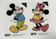 ディズニーストア 25周年 ミッキー ミニー ステッカー 2枚セット