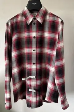 【極美品/純正ハンガー付】セリーヌ エディスリマン チェックシャツ 38のサムネイル