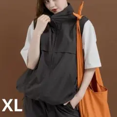 最終価格　MUHET ロゴ刺繍　ナイロンベスト　LL