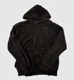 adidas パーカー スウェット 黒 ベロア生地