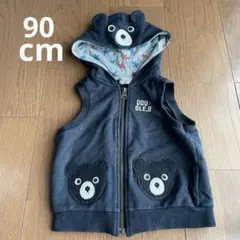 DOUBLE.B クマフード付きベスト 90cm 【即購入大歓迎】