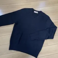 SELENE Club ブラックネイビー Vネック スクールセーター S