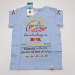 ROXY ロキシー ガールズ ブルー両面刺繍半袖Tシャツ 120 キッズ149のサムネイル