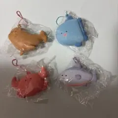 海の生き物 マスコット 4種セット