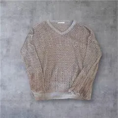 AOIWANAKA チェーンロングスリーブニット　シルバー　ゴールドのサムネイル
