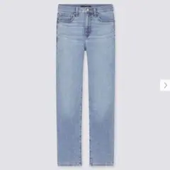 ユニクロ スリムストレートハイライズジーンズ　ブルー　22インチ