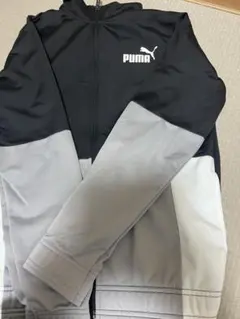 PUMA フルジップジャージ 黒灰色