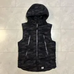 迷彩柄フード付きベスト