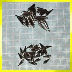 【新品】スパイクチャーム コーンチャーム アソート 44個セット シルバー