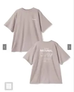 USED品 グレイル 半袖 バックプリン Tシャツ グレージュ フリーサイズ