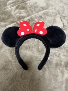 ミニーマウス 耳カチューシャ 赤い水玉リボン