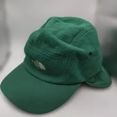 ◆3870 ノースフェイス　ロゴキャップ　イヤーマフ　グリーン　キャップ