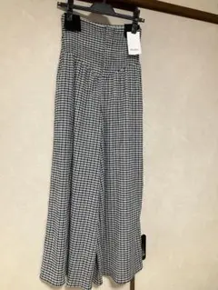 SNIDEL ウエストシャーリングワイドパンツ　チェックのサムネイル