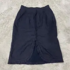 Chloe タイトスカート 麻100% フリル 上品 通勤 オフィス フォーマルのサムネイル