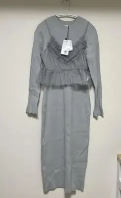 LILLIAN CARAT ニットワンピース チュールキャミ