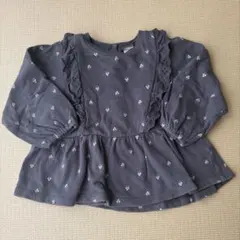 tete a tete 花柄チュニック 薄手スウェット生地100サイズ