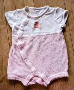 ファミリア ベビーピンク ロンパース 50--65