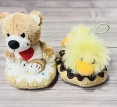 クマとアヒルのぬいぐるみ２点セット