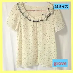 grove グローブ M 半袖 ドット柄トップス