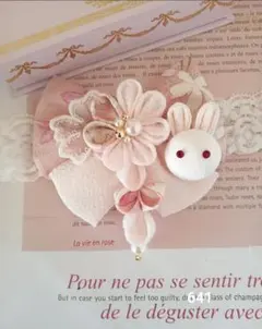 641 つまみ細工のベビーヘアバンド　100日祝い　お宮参り　七五三 お食い初め