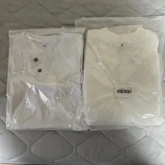 メンズ ホワイト トップス 2点セット L