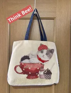 Think Bee! 猫デザイン トートバッグ - メルカリ