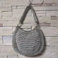 ANTEPRIMA♡シルバー 編み込みデザイン ショルダーバッグ