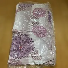 浴衣　ホワイト　くすみピンク　パープル