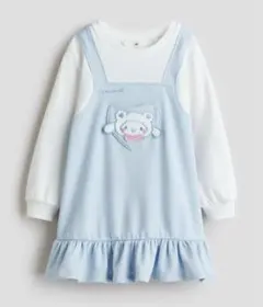 新品未使用＊シナモロールレイヤードスウェットワンピース110~115cm