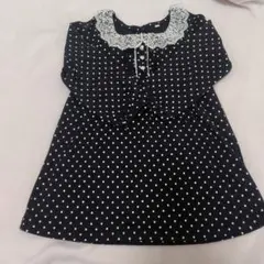 水玉模様のワンピース 100cm