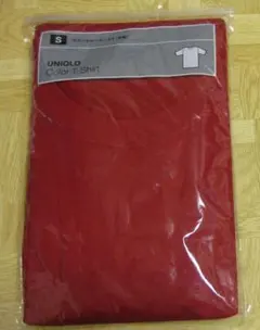 ユニクロ メンズ カラークルーネックTシャツ Sサイズ 半袖 レッド