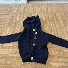 JAMIE KAY ネイビー フードカーディガン
