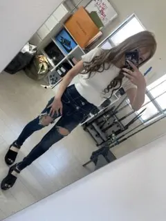 Dime ダイム グラデーション デニムパンツ 紫 Lサイズ スケーター 