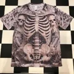 全面スカルプリントTシャツ