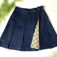 【極美品】Burberry バーバリー デニムスカート ノバチェック 150A