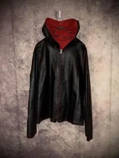 leather hoodie y2k archive V系　darkwear
