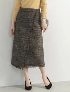 【新品未使用】fifth ラップスカート ブラウン M