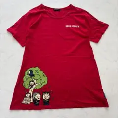 drug store's Tシャツ ブタプリント 赤 F（D477）