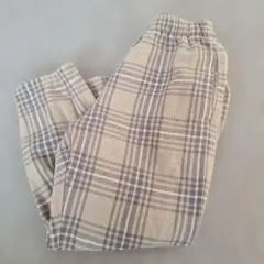 GU フランネル チェック柄 パンツ シェフパンツ　130