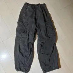 GUスーパーワイドデニムカーゴパンツ