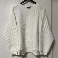 ZARA ホワイト キルティングスウェット S