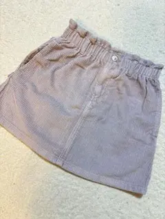 ZARA KIDS・コーデュロイスカート・パープル・ウエストゴム・164