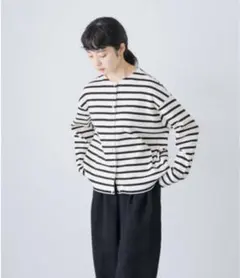 かぐれ　コットンフライススナップカーディガン　完売品のサムネイル