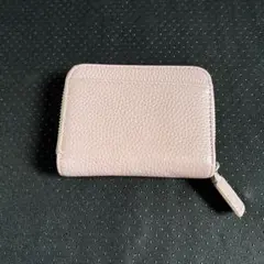 本革　ジャバラミニ財布　くすみピンク