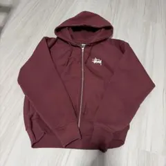 Stussy バーガンディ フルジップパーカー - メルカリ