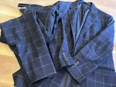 POLO RALPH LAUREN ネイビー チェック柄スーツ